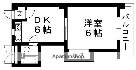 第2メゾン服部(1DK/2階)の間取り写真