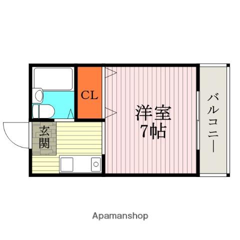 コートダルジャンⅢ(1K/4階)の間取り写真