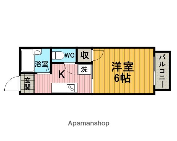 ハイツ・キャルコワ(1K/1階)の間取り写真