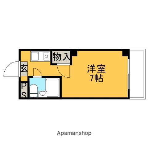 ビスタ神崎川(ワンルーム/2階)の間取り写真
