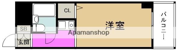ライオンズマンション野田(1K/4階)の間取り写真