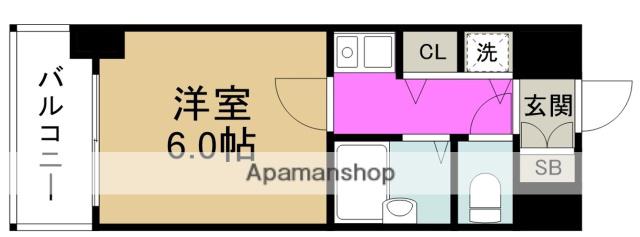 リーガル北梅田(1K/8階)の間取り写真