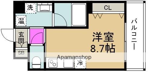 プリモディーネ福島(ワンルーム/7階)の間取り写真