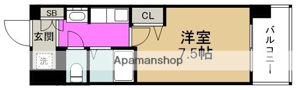 ARK ONE(1K/5階)の間取り写真