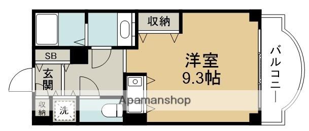 シュエット吉本(ワンルーム/9階)の間取り写真