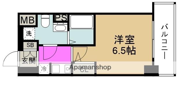 エスリード福島駅前第2(1K/5階)の間取り写真