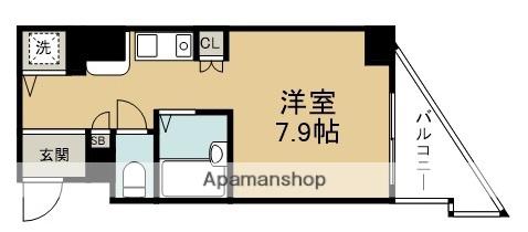 エムロード福島(ワンルーム/6階)の間取り写真