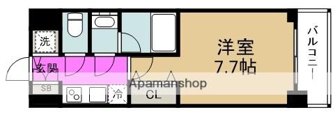 S-RESIDENCE福島LUXE(1K/5階)の間取り写真