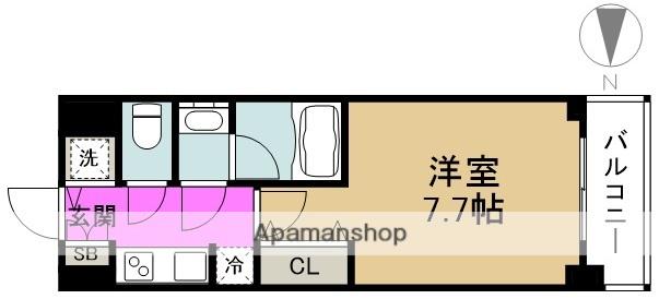 S-RESIDENCE福島LUXE(1K/13階)の間取り写真