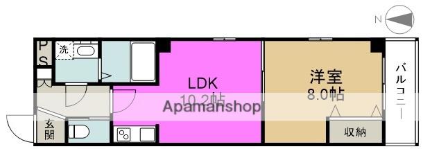 アルビオン 西梅田(1LDK/5階)の間取り写真