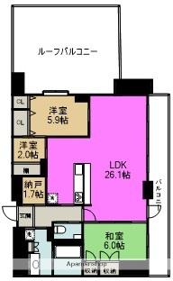 メゾンクラウン鷺洲(3LDK/10階)の間取り写真