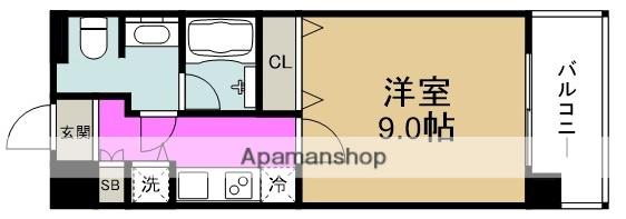 レジュールアッシュ福島(1K/7階)の間取り写真