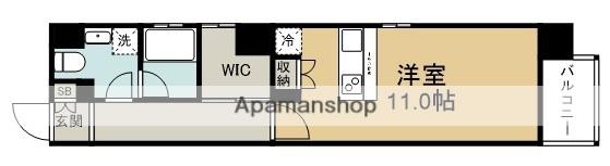 ラ・パサージュ(ワンルーム/7階)の間取り写真