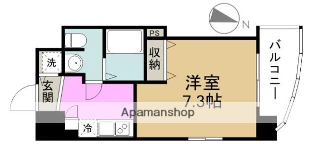 レグゼスタ福島2(1K/4階)の間取り写真