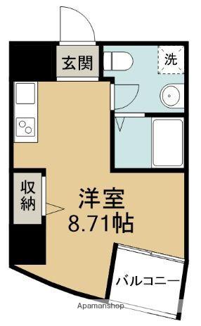 パークフロント北梅田(ワンルーム/10階)の間取り写真