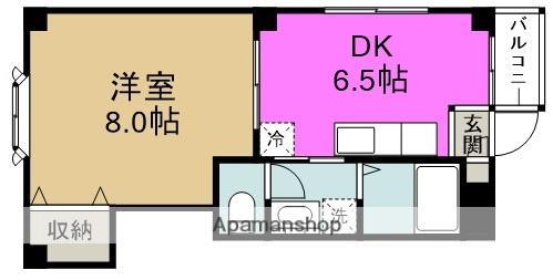 グランドゥール(1DK/5階)の間取り写真