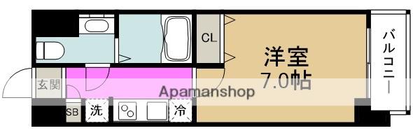 ラクラス福島野田(1K/14階)の間取り写真