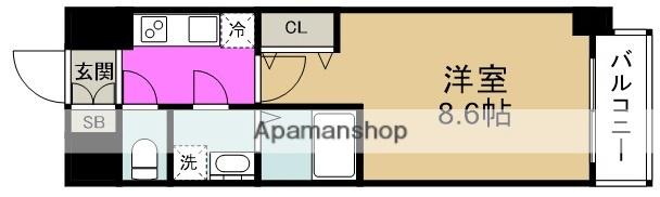 エスリード福島第5(1K/7階)の間取り写真