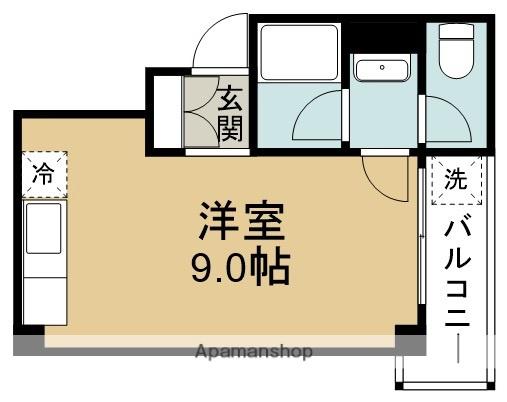 メゾンドールハーヴェスト(ワンルーム/3階)の間取り写真