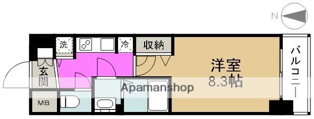 LEGESTA大阪レジデンス(1K/8階)の間取り写真