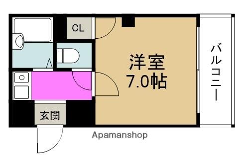 ジュネス永和(1K/3階)の間取り写真