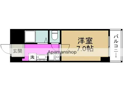 フォーラム福島・野田(1K/3階)の間取り写真