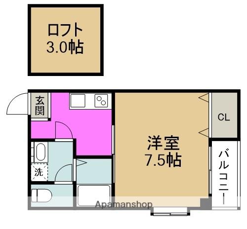 ヴェル・カーサ(1K/5階)の間取り写真