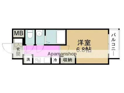 アクアプレイス福島EYE(1K/10階)の間取り写真