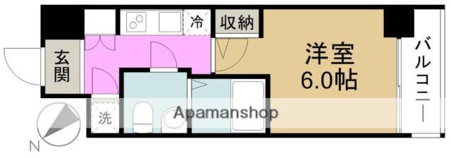 アドバンス西梅田ラシュレ(1K/13階)の間取り写真