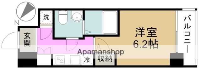 アドバンス西梅田ラシュレ(1K/2階)の間取り写真