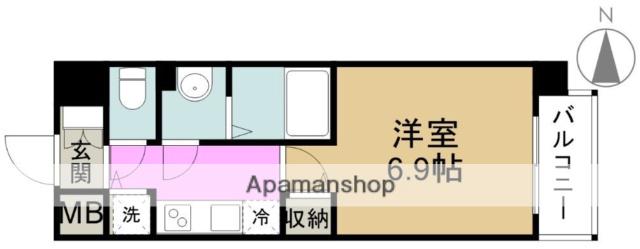 NO77FUKUSHIMAⅢ(1K/4階)の間取り写真