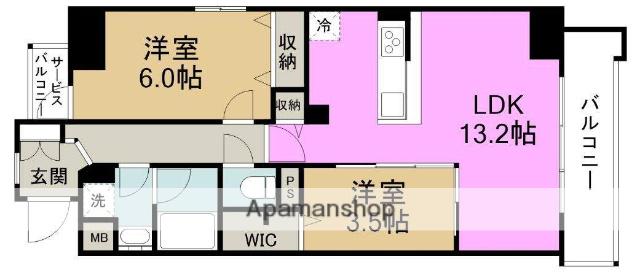 サンセール海老江(2LDK/1階)の間取り写真