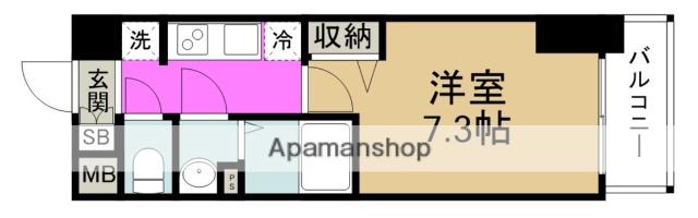 ララプレイス大阪福島プレッソ(1K/13階)の間取り写真