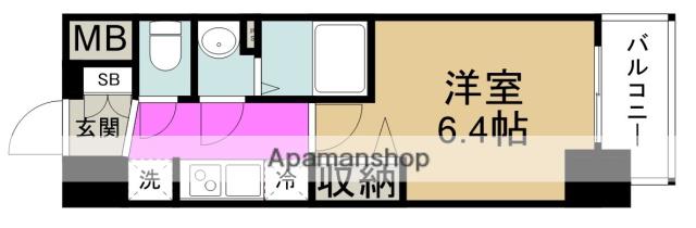 ララプレイス大阪福島アビリテ(1K/3階)の間取り写真