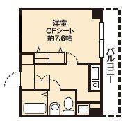ドミール桜川(1K/5階)の間取り写真