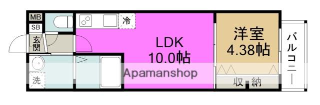 新日・梅田ノース(1LDK/5階)の間取り写真