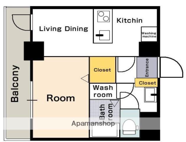 MEET ME 梅田西(1K/10階)の間取り写真