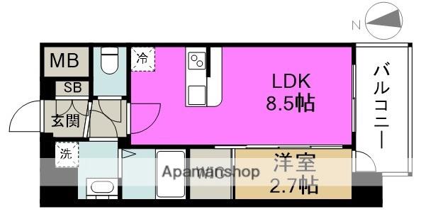 セレニテ福島プリエ(1LDK/15階)の間取り写真