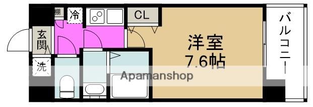 スプランディッド中之島ウエスト(1K/11階)の間取り写真