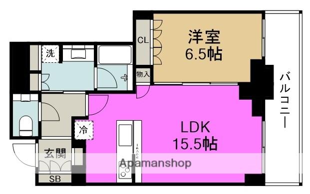 グランドメゾン新梅田タワー THE CLUB RESIDENCE(1LDK/14階)の間取り写真