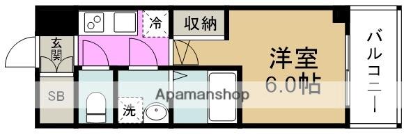 エスリードレジデンス梅田フロント(1K/2階)の間取り写真