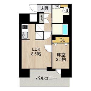 PHOENIX北堀江(1LDK/10階)の間取り写真