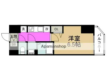 プレサンス福島吉野ミナージ(1K/11階)の間取り写真