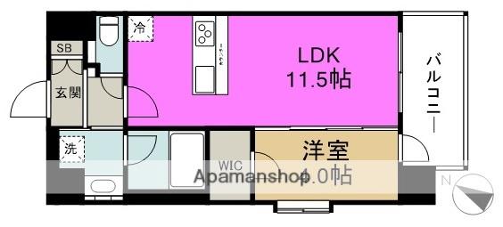 スプランディッド中之島DUE(1LDK/12階)の間取り写真