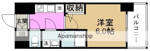 エスリード大阪プライムゲート(1K/8階)の間取り写真