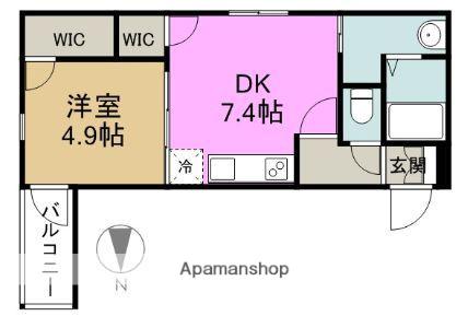フジパレス福島Ⅰ番館(1DK/2階)の間取り写真
