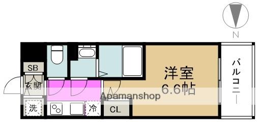 エスリードレジデンス大阪福島イースト(1K/6階)の間取り写真