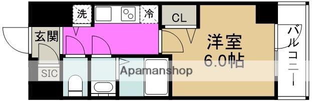 エスリードレジデンス大阪福島フロント(1K/9階)の間取り写真