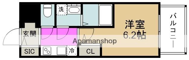 エスリードレジデンス大阪福島シティウエスト(1K/5階)の間取り写真