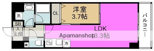 SARNATH海老江(1LDK/7階)の間取り写真